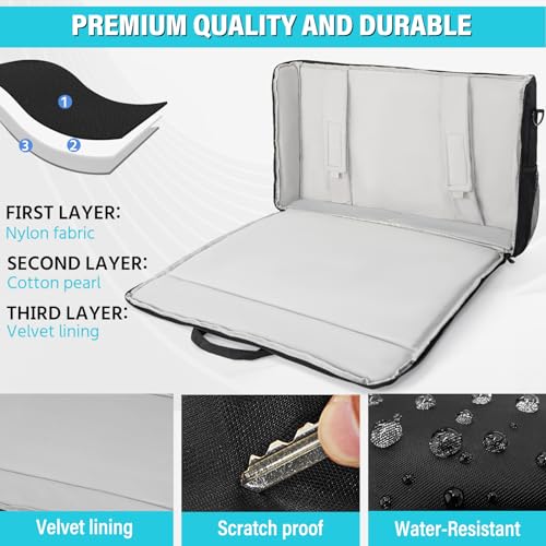 AKOZLIN LCD Screens/TVs Transport Tote Bag for 27" - 32" Displays Padded Monitor Carrying Travel Case (NOT FOR IMAC) With Shoulder Strap Accessories Pocket - size: For 27"- 32" Screen