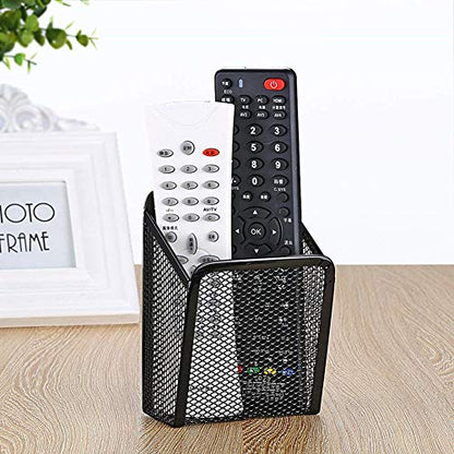 Wall Mount Metal TV Remote Control Mobile Phone Storage Holder Media Organizer Box