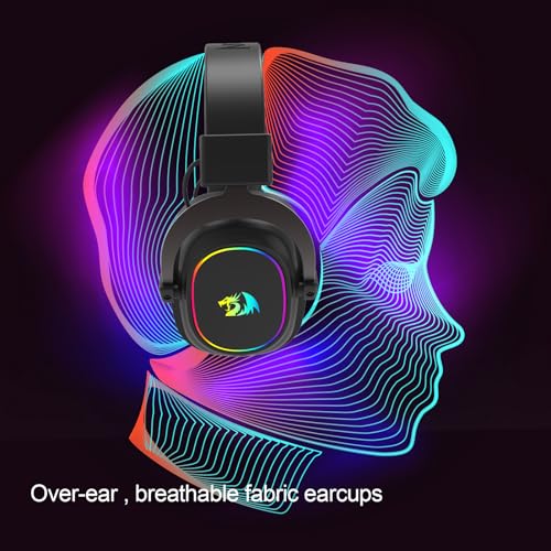 Redragon H510 AK RGB Wired Gaming Headset - 7.1 Surround Sound - 53MM Audio Drivers in Memory Foam Ear Pads w/Replaceable Shell- Multi Platforms Headphone - USB Powered for PC/PS4/NS - color: Black