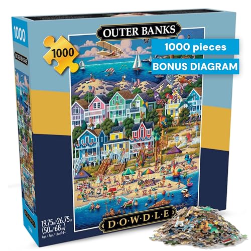 Buffalo Games - Eric Dowdle Outer Banks - 1000 Piece Puzzle for Adults | Made in USA, Recycled Board, Finished Size 26.75 x 19.75 in, Includes Poster, Giftable, Frameable Art