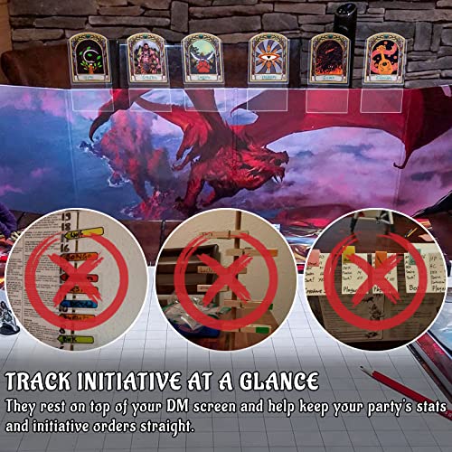 DND Faux Leather Dungeon Master Screen and Initiative & Combat Trakers with Insert Cards