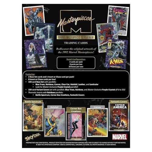Upper Deck 2024 Marvel Masterpieces '92 Platinum Blaster Box - 24 Count Collectible-Card Box Blaster