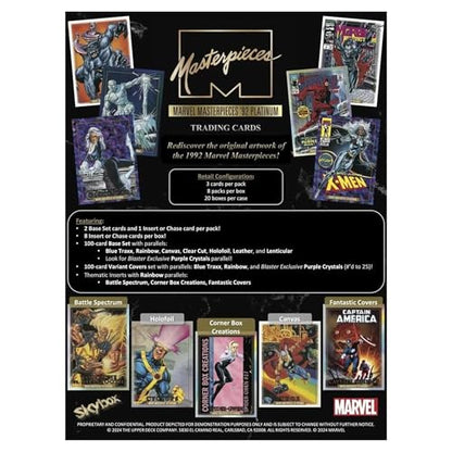 Upper Deck 2024 Marvel Masterpieces '92 Platinum Blaster Box - 24 Count Collectible-Card Box Blaster