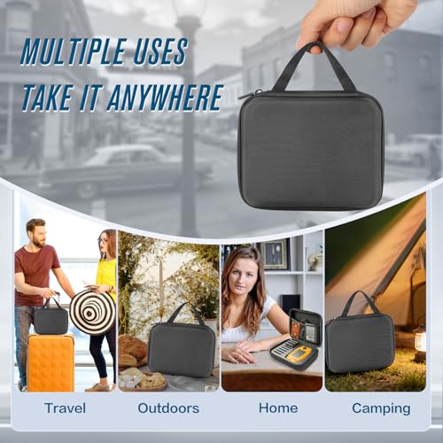 Carrying Case for Gameboy Advance GBA, Hard EVA Shockproof Travel Storage Bag for Console & 8 Game Cartridges, Portable Pocket with Top Mesh Pocket for Charger Cable, Black