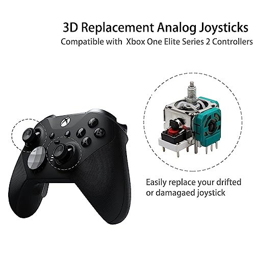 4PCS Analog Joystick Repair Tool Kit for Xbox One Elite Series 2 Controllers, Thumb Sticks Drift Broken Loose Joystick Replacement, T6 T8 T10 Repair Screwdriver Kit for Xbox One Elite 2