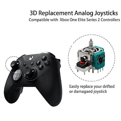 4PCS Analog Joystick Repair Tool Kit for Xbox One Elite Series 2 Controllers, Thumb Sticks Drift Broken Loose Joystick Replacement, T6 T8 T10 Repair Screwdriver Kit for Xbox One Elite 2