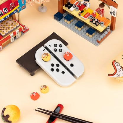 GeekShare Cute Thumb Grip Caps Compatible with Switch / OLED / Switch Lite ,Soft Silicone Joystick Rocker Cover,4PCS- Takoyaki - color: Takoyaki