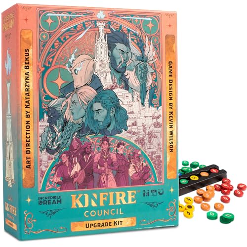 Kinfire Council: Upgrade Kit – Deluxe Wooden Tokens, Neoprene Playmats, Velvet Bags & Illustrated Lore Book - Ages 14+ - Premium Accessory Set for Kinfire Council (Not Standalone, Needs Base Game)
