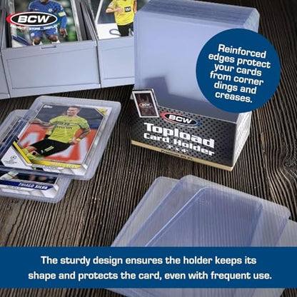 BCW 3x4 Topload Card Holder - Premium 35PT Thickness | 50 Pack | Quality Rigid PVC Protector for Standard Size Trading Cards | Card Holders for Sports Cards, MTG, Pokemon, and More - size: 50 Pack