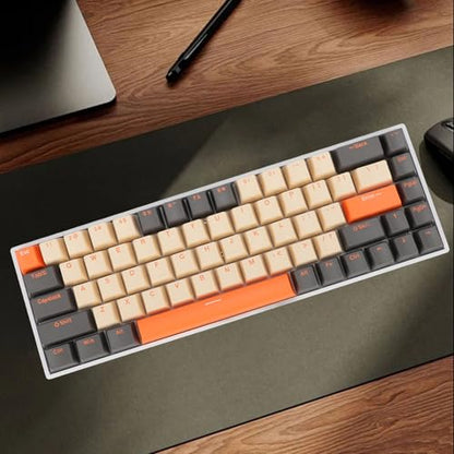 Zopsc 68 Keys Mechanical Keyboard, 60 Percent Compact RGB Backlit Gaming Keyboard, Red Switch Ergonomic Wired Keyboard for PC
