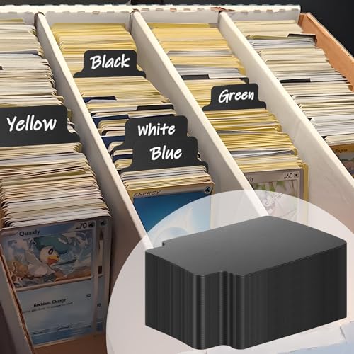 Tall Trading Card Dividers, 0.8MM Thick Card Page Dividers Frosted Card Separator with Tabs Top Loaders Plastic Divider Cards for BCW, Games Sports, Playing Card, 4.2 * 3" (100)