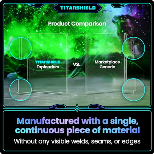 TitanShield 3"x4" Platinum Quality Seamless Toploaders Top Loader Sleeves for Collectible Trading Cards Compatible with Pokemon MTG Kpop Photocards (100 ct.) - style: 100 ct.