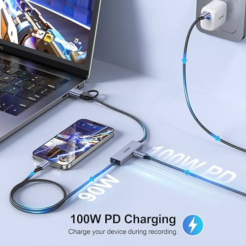 BENFEI USB C Video/Audio Capture Card Supporting Full HD 1080P 60FPS for Streaming, Recording, Gaming, Compatible with Switch, PS4, PS5, Xbox, Work with PC/Windows/Mac OS