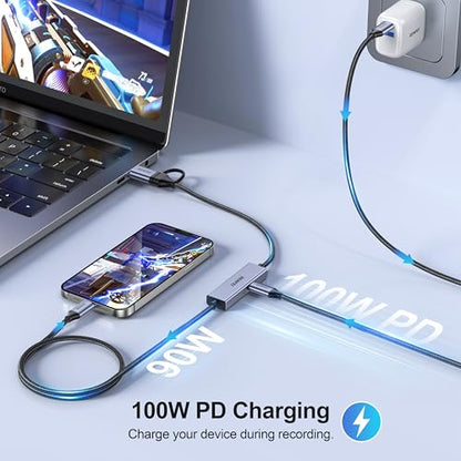 BENFEI USB C Video/Audio Capture Card Supporting Full HD 1080P 60FPS for Streaming, Recording, Gaming, Compatible with Switch, PS4, PS5, Xbox, Work with PC/Windows/Mac OS
