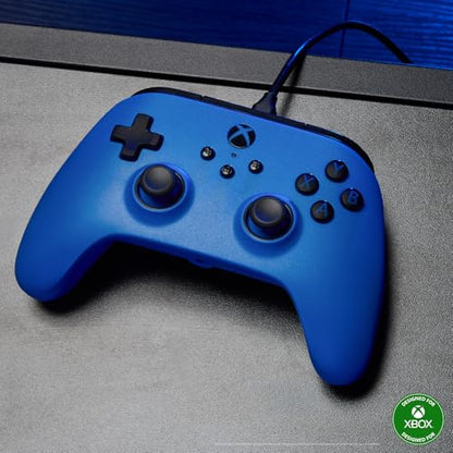 PowerA Symmetric Wired Controller for Xbox Series X|S - Blue, Officially licensed, Inline Thumbstick Layout, Windows 10/11 compatible, Dual Rumble Motors, Impulse Triggers, 3.5 mm Audio Jack - style: Blue Symmetric