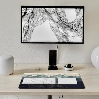 Gaming Mouse Pad, Mountain Fog Mouse Pad Large Extended Computer Mouse Mat Keyboard Full Desk Mousepad for Gaming, Office, Home 11.8x23.6 Inch - color: style-1, size: 11.8 x23.6-Inch
