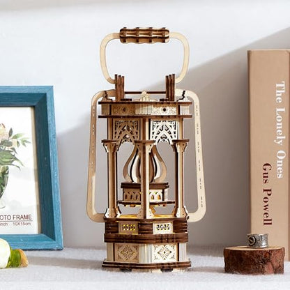 3D Wooden Puzzle for Adults, DIY Lantern Model Kit | Creative Assembly Model Building Kits to Build for Adults and Teens, DIY Assembly Puzzle, Woodcraft Kit for Christmas Day - style: Lantern