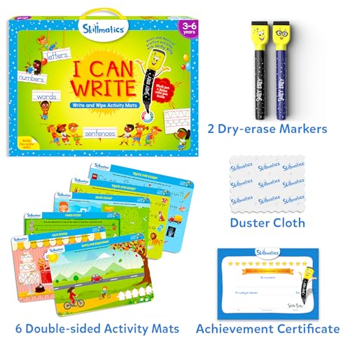 Skillmatics I Can Write - Reusable Preschool Learning Activities, Educational Toy and Game, Back to School Supplies, Gifts for Students, Kids, Toddlers Ages 3, 4, 5, 6 - style: 6. I Can Write