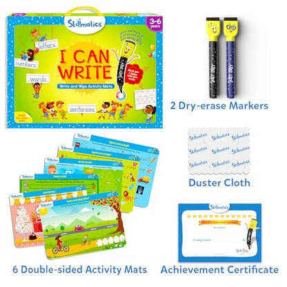 Skillmatics I Can Write - Reusable Preschool Learning Activities, Educational Toy and Game, Back to School Supplies, Gifts for Students, Kids, Toddlers Ages 3, 4, 5, 6 - style: 6. I Can Write