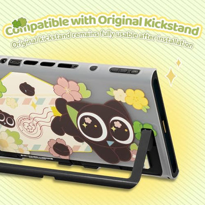 GeekShare Slim Protective Case Compatible with Switch 2 (2025), Anti-Scratche and Shock-Absorption Dockable Hard Shell for Switch 2 Game Console - Spring Letter - color: The Hei-Spring Letter