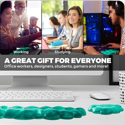 Gel Cloud Wrist Rest - Cloud Mouse Wrist Rest Pad Mouse Support for Office Gaming Pad Computer Laptop Ergonomic Comfortable Pain Relief - color: Green Mouse Pad Single
