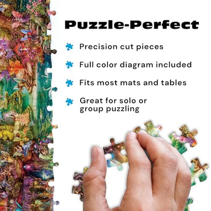 Buffalo Games - Aimee Stewart The Butterfly Ball 1000 Piece Jigsaw Puzzle, Made in USA, Premium Recycled Board, Reference Diagram - color: The Butterfly Ball