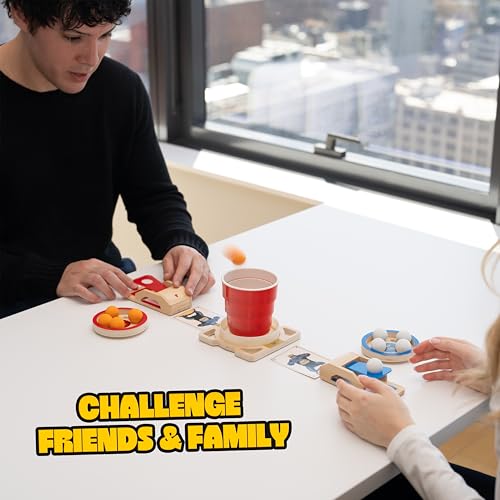 King Pong Original Shot-Making Tabletop Game for Kids, Teens & Adults | 1-4 Players | Skill-Based Gameplay | Many Ways to Play | Competitive Friends & Family Game