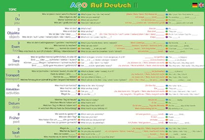 AGO Auf Deutsch 2 Card Game (Deluxe Edition): Learn German The Fun Way! - Boost Vocabulary & Grammar Skills - Learning for All Ages! - style: AGO Auf Deutsch 2 (deluxe edition)