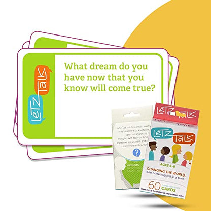 Conversation Cards for Kids Age 5-8 - Communication Cards to Build Confidence & Emotional Intelligence - Family Conversation Game for Kids & Adults, Therapy Tool - Stocking Stuffer - color: Ages 5-8