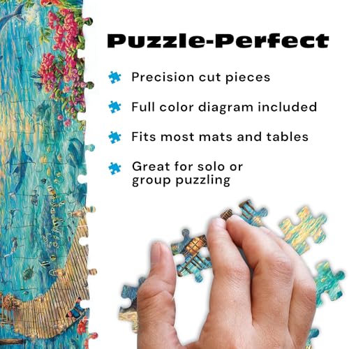 Buffalo Games Chuck Pinson Tropical Oasis 1000 Piece Jigsaw Puzzle - 26.75 x 19.75 in, Ages 14+, Classic - Recycled Board & Poster - Beach Scene - 1000 Piece Puzzle for Adults