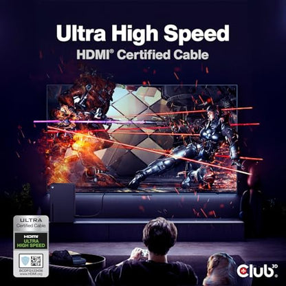 Club3D CAC-1372 Ultra High Speed HDMI 2.1 Certified Cable 4K 120Hz 8K 60Hz M/M 2m - 6.56ft - style: 2m/6.56ft