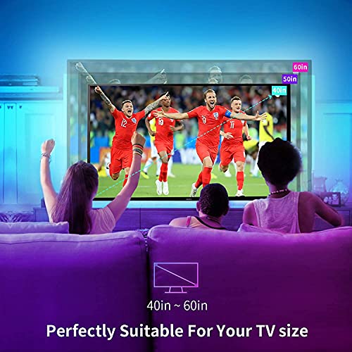 SHOPLED TV LED Backlight, 9.8ft USB Powered RGB Strip Lights Kit for 40-60 inch TVs, Monitor Backlight Lighting Kit for HDTV Desktop PC