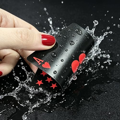 WJPC Waterproof Playing Cards，Plastic Poker Cards,Deck of Cards ，Star-Shaped ThemeGame and Party Gift Giving Poker Cards (Red Five Star) - color: Red Star