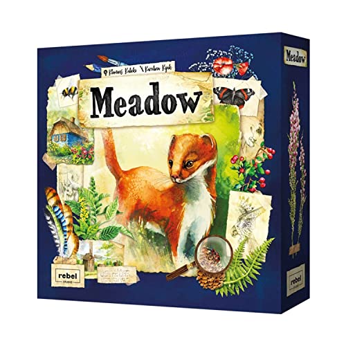 Meadow Board Game - Nature Observing Drafting and Set Collection Game, Strategic Exploration, Fun Family Game for Kids & Adults, Ages 10+, 1-4 Players, 60-90 Minute Playtime, Made by Rebel Studio