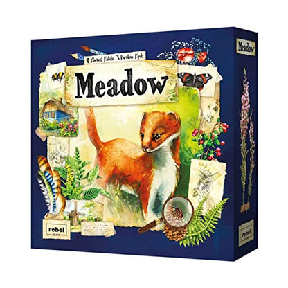 Meadow Board Game - Nature Observing Drafting and Set Collection Game, Strategic Exploration, Fun Family Game for Kids & Adults, Ages 10+, 1-4 Players, 60-90 Minute Playtime, Made by Rebel Studio