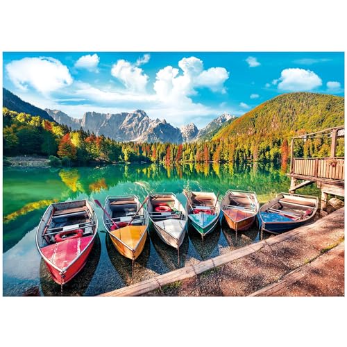 BenBen 1000 Piece Puzzle for Adults, Jigsaw Puzzles with Letters on Back, Fusine Lake, Challenging Puzzle for Game Night Home Décor - color: Fusine Lake