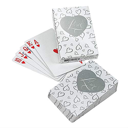 Fun Express - Love Playing Cards for Wedding - Toys - Games - Card Games - Wedding - 12 Decks