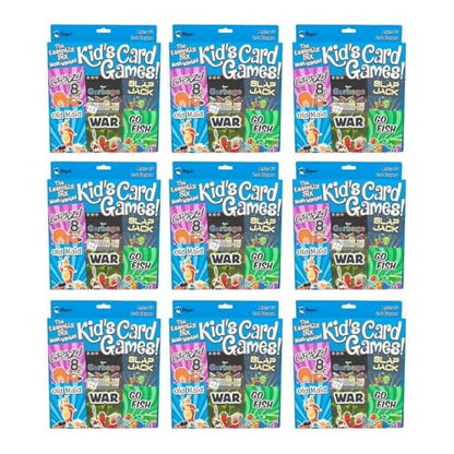 Regal Games Card Games for Kids - Go Fish, Crazy 8's, Old Maid, Slap Jack, Garbage Monsters, War - Simple & Fun Classic Family Table Game Sets (9 x 6) - color: Set of 54 Decks