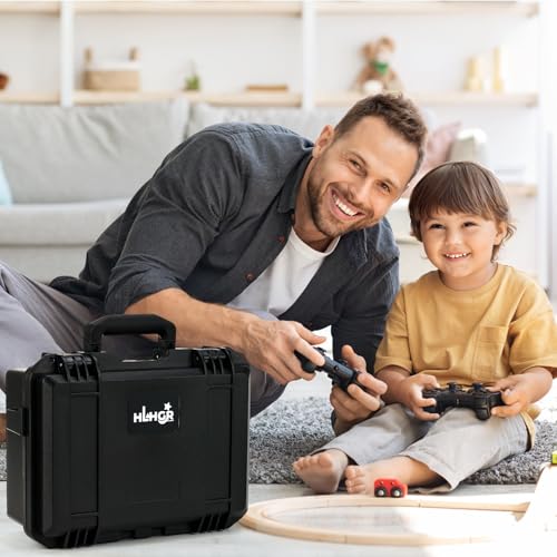 HLHGR Hard Carrying Case for Nintendo Switch 2,Heavy Duty Protective case IP67 Waterproof Soft Lining Hard Travel All IN One Case for Nintendo Switch 2 Console Pro Controller & Accessories (black) - color: black