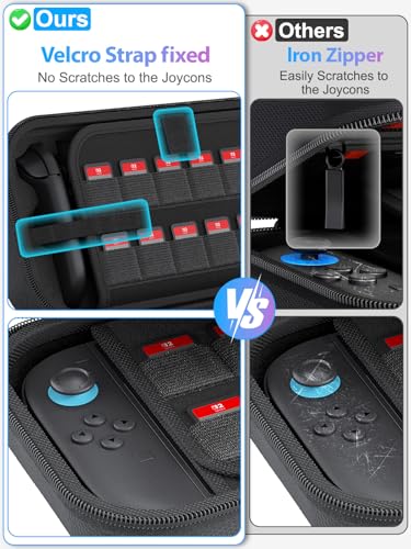 Haikun Upgrade Large Capacity Carrying Switch 2 Case 2025 for Nintendo Switch 2,Switch 2 Bag Travel Hard Case, , 24 Game Cartridges, Hard Shell Portable Travel Pouch, Black [nintendo_switch_2]