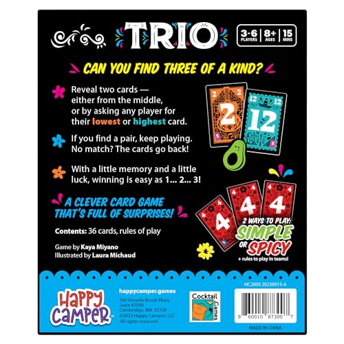 Happy Camper - Trio | Hottest New Family Game | Award-Winning | Game-of-The-Year | Great for Parties and Travel | 3-6 Players | Ages 8+