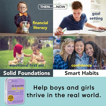 Mind Brain Emotion 52 Essential Life Skills: No-Excuses Game to Teach Kids, Teens & Adults How to Care for Self & Chores, Practical Solution for Responsible Boys, Confident Girls, Happy Family - style: Life Skills