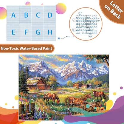 500 Piece Jigsaw Puzzle for Adults - Flowers, Mountain, Horse Themes - Funny Challenging Gift for Family Friends, 21 x 15 in - style: Horse Puzzles