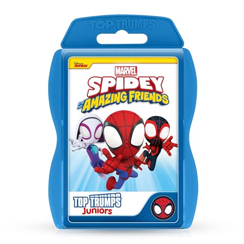 Top Trumps Spidey & Friends Junior 5-in-1 Card Game for Kids Ages 3+, 2+ Players, Portable Travel Game, Memory, Strategy, Trivia, Educational, Multicolor, Unisex, Standard Edition
