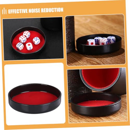 DECHOUS 5pcs Professional Dice Cup Lid for Dice Cup Tray Sturdy Plastic Shaker Lid Plush Lining Precision Fit Accessories for Ktv Game Bar