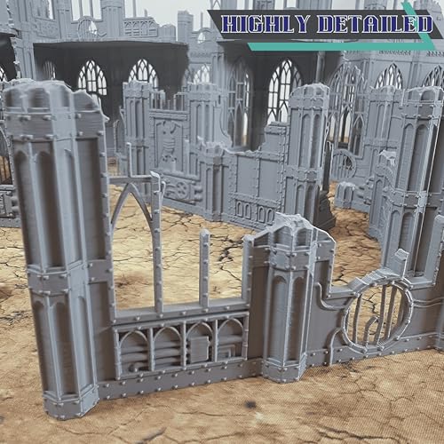 Gothic Sector Terrain Set: 28mm Scale Buildings & Scatter Terrain for 2000-Point Competitive 40k Games (Gothic Sector Competitive Set) - style: Matched Play Set