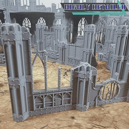 Gothic Sector Terrain Set: 28mm Scale Buildings & Scatter Terrain for 2000-Point Competitive 40k Games (Gothic Sector Competitive Set) - style: Matched Play Set