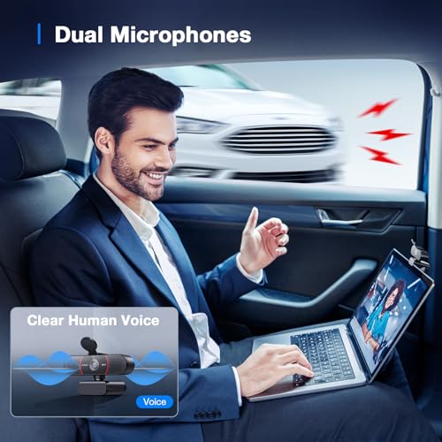 EMEET C960 4K Webcam with Tripod, 3 Adjustable Height, 360° Swivel Head | DesktopTripod w/Privacy Cover, PDAF Auto Focus, Dual Omni Mics, Auto Light Correction, Perfect for Online Meetings - style: 4K Tripod