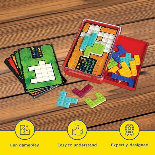 Ubongo: The Brain Game to Go – Solo Tile-Fitting Puzzle Game with 200 Puzzles and 4 Difficulty Levels for Ages 8 and Up by Thames & Kosmos