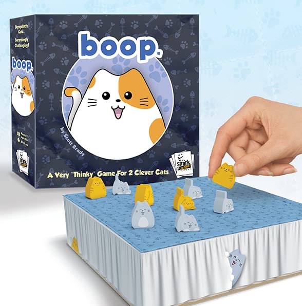 BOOP by Smirk and Dagger | Adorable 2 Player Cat and Kitten Strategy Game with 32 Wooden Pieces | Fast Tactical Puzzle Gameplay for Families Couples Kids and Adults | Ages 10+ - style: BOOP
